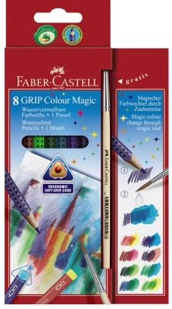 Faber-Castell - 8 Grip Colour Magic Buntstifte